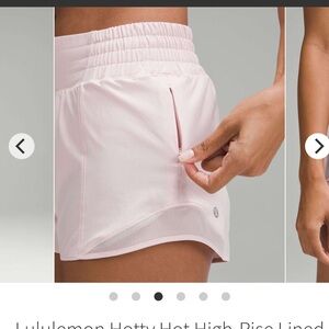 Lululemon sz 8 Hotty Hot Shorts Flush Pink tennis running gym workout fitness